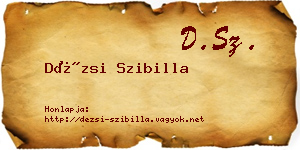 Dézsi Szibilla névjegykártya
